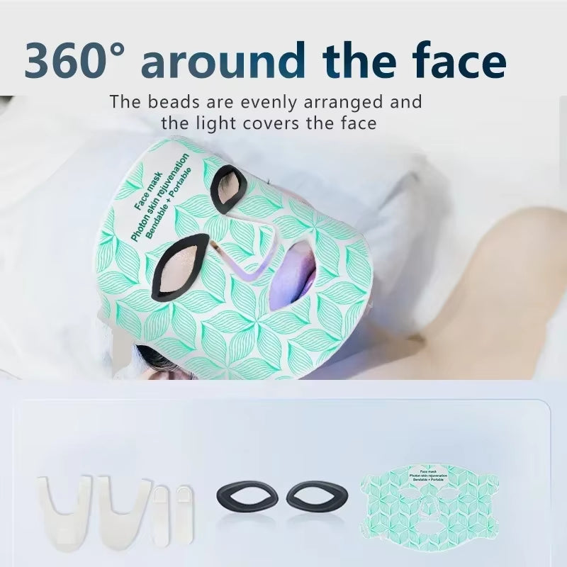 Revitalize Your Skin: 8-Color LED Facial Mask for Anti-Aging, Rejuvenation, and Radiant Beauty