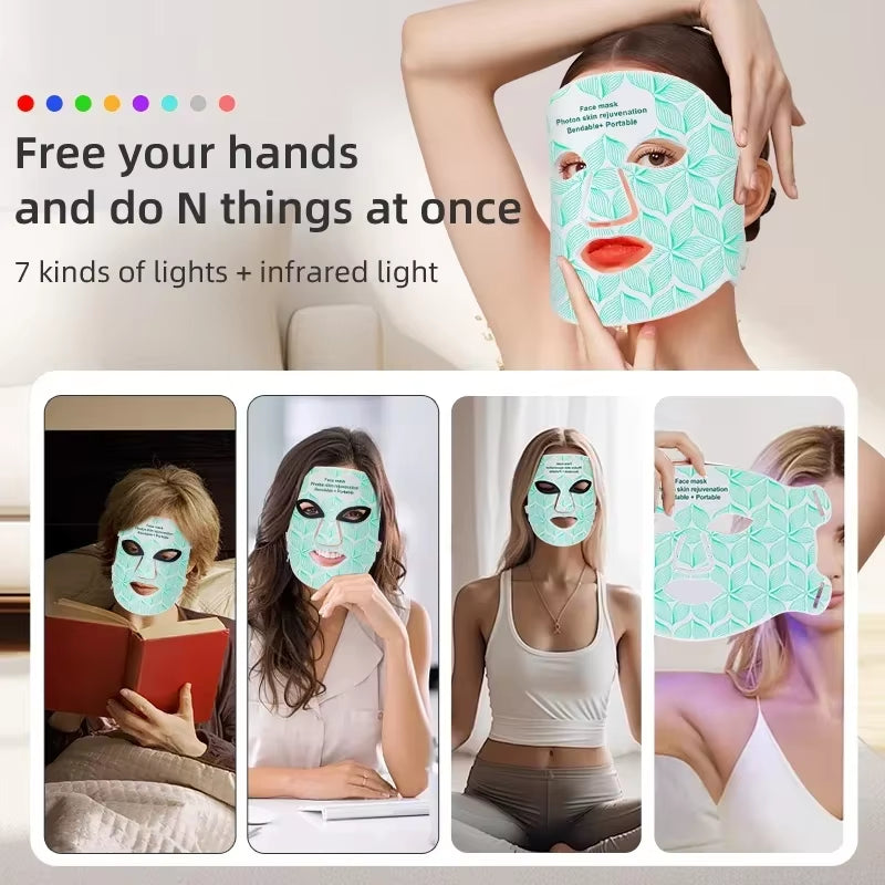 Revitalize Your Skin: 8-Color LED Facial Mask for Anti-Aging, Rejuvenation, and Radiant Beauty